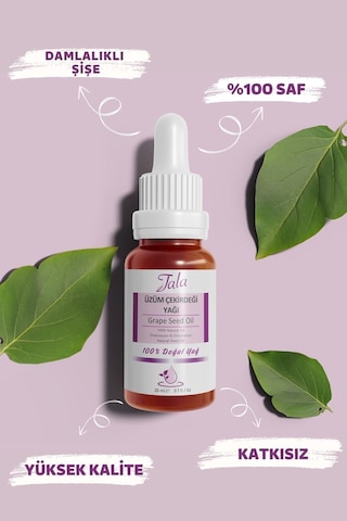 Tala Üzüm Çekirdeği Yağı %100 Saf Ve Doğal Soğuk Sıkım 20 ML