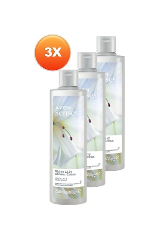 Avon Senses White Lily Beyaz Zambak Kokulu Duş Jeli 3 x 250 ML