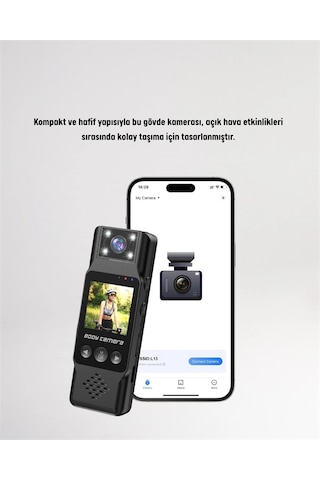 Wifi Özellikli Taşınabilir Kamera 1.3 Tft Ekran, 3mp Fotoğraf, 128gb Kart Desteği -