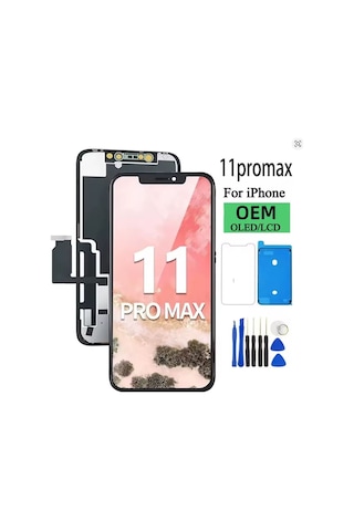 Apple iPhone Uyumlu 11 Pro Max A Kalite Ön Lcd Ekran Dokunmatik Sıvı Bandı Kırılmaz Tamir Seti Set