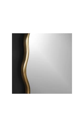 Dalgalı Oval Duvar Dekor Aynasıkonsol Aynası/dekor Aynası Gold 60 X 90 Çok Renkli