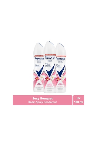Rexona Sexy Bouquet 72 Saat Kadın Sprey Deodorant 3 x 150 ML
