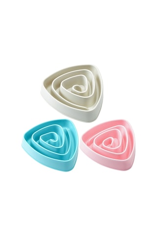 Cbtx Plastik Üçgen Dayanıklı Pet Yavaş Kase Boğulma Önleyici Köpek Maması Kasesi Büyük