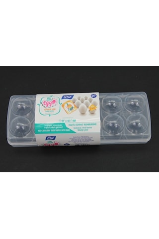 Eggo Portatif Şeffaf Plastik 12 Li Yumurta Taşıma Ve Saklama Kabı Karışık