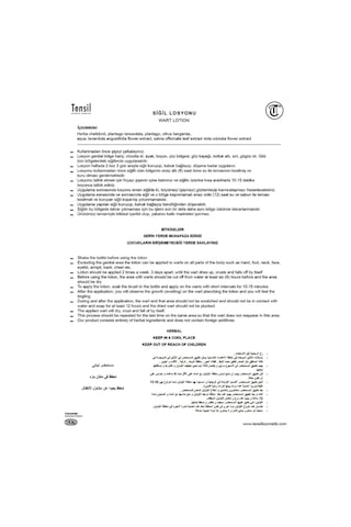 Tensil Siğil Losyonu Bitkisel Solüsyon Wart Lotion