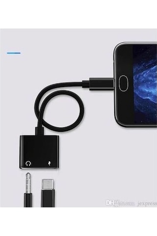 Huawei Mate 20 Pro Type-C Kulaklık Şarj Kiti Aynı Anda 3.5Mm Jak