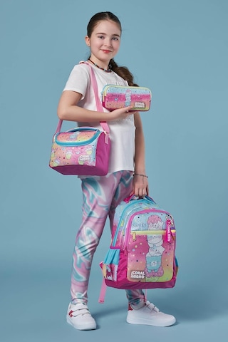Coral High Kids Renkli Dondurmalı Kedi Desenli 3 Lü Okul Çanta Seti Set0123648