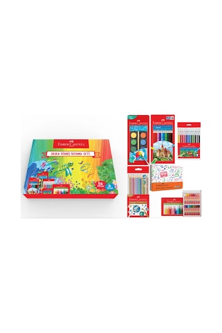 Faber-Castell Okula Dönüş Boyama Seti 56 Parça – Renkli ve Eğlenceli Resim Deneyimi