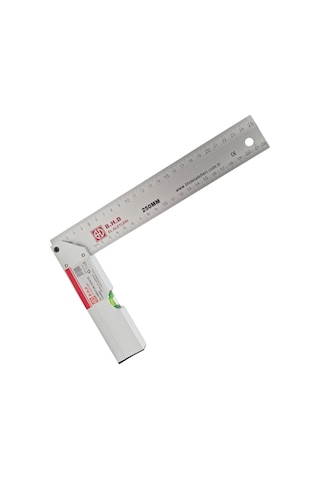 Fixonic B.h.d Bhd00195 250mm/25cm Alüminyum L Marangoz Gönye/su Terazili