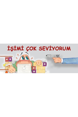 İşimi Çok Seviyorum Hediye Kupa Love Bug-t Gri