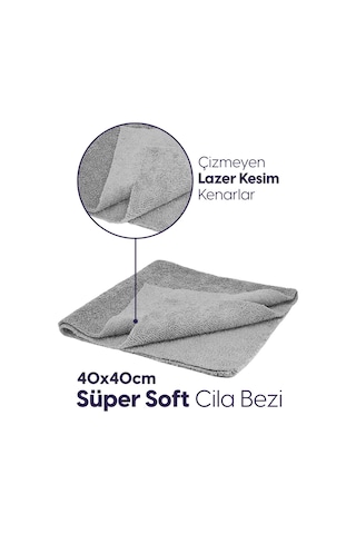 Seramik Katkılı Hızlı Cila Ve Gri Mikrofiber Cila Bezi