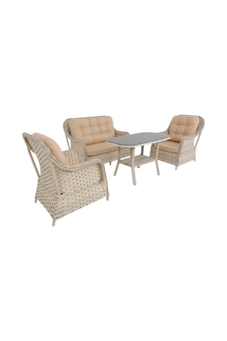Force Rattan Bahçe Oturma Grubu 861 Rehome Krem