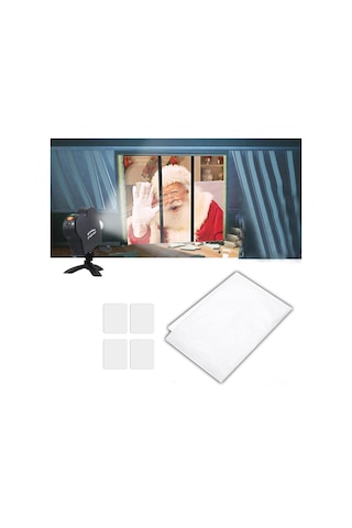 Geeroyoo Katlanabilir Projeksiyon Perdesi, 1.2x1.8m, Pencerede Film İzleme İçin, Sihirli Bantlı, Kırışmaz Yüzey