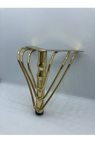 Metal, Dekoratif 15 Cm Gold Kaplama Parlak Koltuk,baza Mobilya Ayağı 4 Adet Gold Kaplama