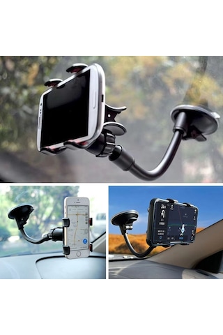 Buffer Akrobat Cama Sabitlenen Güçlü Vakumlu 360 Derece Dönen Tüm Modellere Uyan Oto Telefon Tutucu -m11