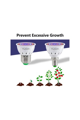 Singree E14 Taban Bitki Büyüme Lambası, 48 Led Kırmızı-mavi Spektrum, İç Ortam Bitkileri İçin Fotosentez Destekleyici Çok Renkli