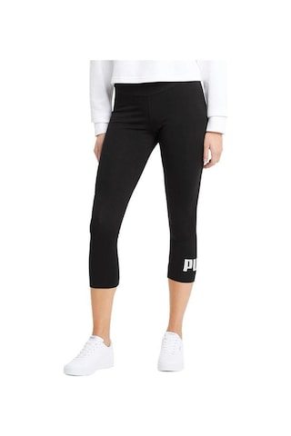 Puma Ess 3/4 Logo Leggıngs Giyim Kadın SiYAH