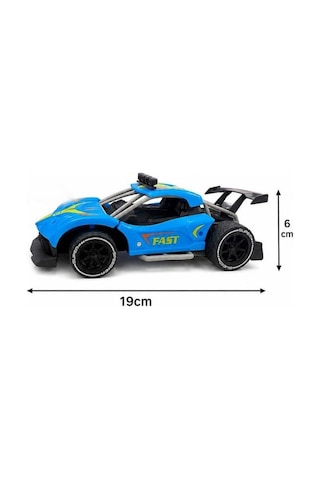 Super Speed Racing 1:20 Ölçekli Şarjlı Uzaktan Kumandalı Araba - 4 Kanallı Yarış Arabası Mavi