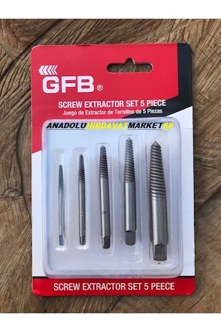 Gfb 5 Parça Çelik Ters Kılavuz Seti Pafta Klavuz Takımı