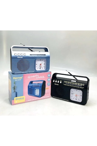 Kemai Md-502Bt Analog Saatli Fm Radyo Bluetooth Hoparlör Usb Tf