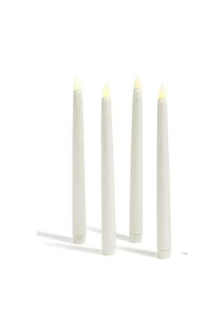 Mum Led Işıklı Şamdan Mumu 28cm Ekru-beyaz 2li Diğer
