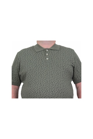 Starbattal Erkek Büyük Beden Polo Yaka Tişört Leaf 24457 Hakı-Hakı Haki