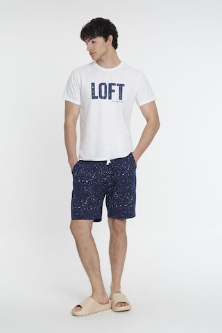 Loft Regular Fit Erkek Pijama Whıte/navy
