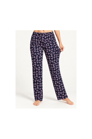 Fit Women Kadın Premium Desenli Rahat Kesim Mor Pijama Altı 4772