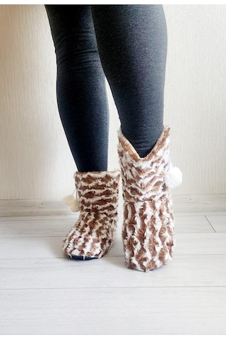 Kadın Kışlık Panduf Kahve Kahverengi