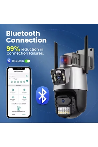 6mp Wifi Ptz Dome Kamera Aı İnsan Algılama, Gece Görüş, İki Yönlü Ses, Ip66 Su Geçirmez