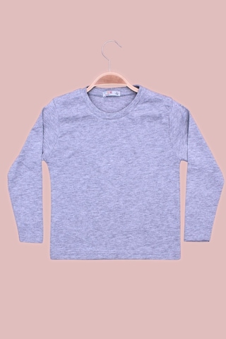 Panios Kids 3'lü Düz 0 Yaka Uzun Kol Unisex Çocuk Turkuaz-gri-bordo Sweatshirt Çok Renkli