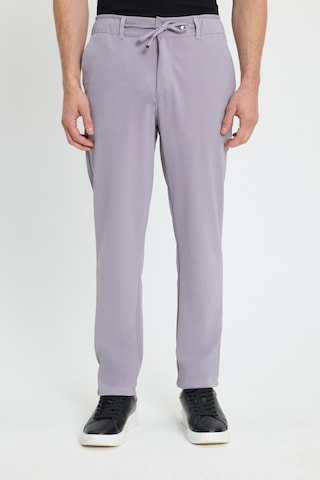 Tudors Erkek Slim Fit Dar Kesim Beli Lastikli Bağcık Detaylı Gri Pantolon-41664 gri