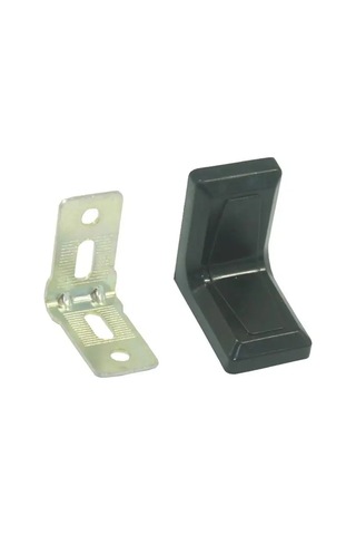 Expertland 26 26 Mm Mobilya Köşe Bağlantısı, Siyah Kaplama 4 Adet + Vidalar 132549033