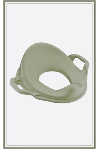 Flosoft Kulplu Klozet Kapağı Adaptörü, Çocuk Tuvalet Eğitimi Alıştırma Oturağı Yeşil