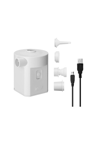 Monyee Beyaz Usb Elektrikli Hava Pompa, 4 Farklı Uçlu, Ev Ve Seyahat İçin Taşınabilir, Hızlı Ve Güvenli Enflasyon Aleti