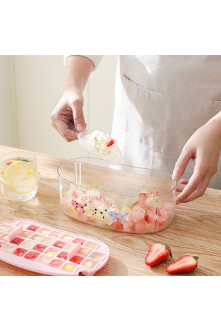 Jian Fan Tek Tıkla Buzızgara Kalıbıev Buzdolabıdepama Buzuz Kutusu-sarıı Sarı