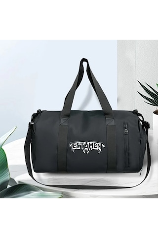 Sandwich Motion003 Spor Çantası - 1 Adet Büyük Kapasiteli Katlanır Fitness Çantası Siyah Siyah
