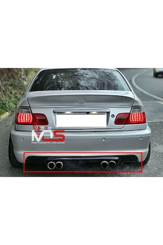 Bmw E46 M Tampon Difüzör Çift Çıkış Fiberglass Boyasız