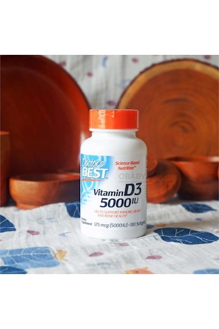 Doctor's Best Vitamin D3 Vitamin 125 Mcg 5,000 180 Softgels