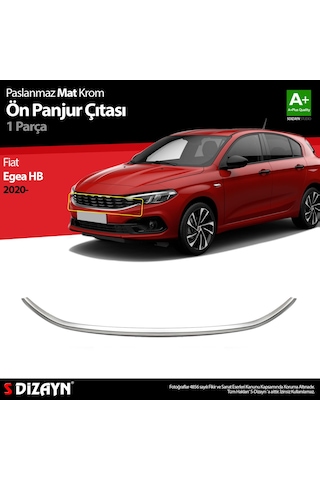 S-dizayn Fiat Egea Hb Krom Ön Panjur Çıtası 2020 Üzeri Mat Krom