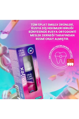 Splat Diş Ve Diş Telleri Için Beyazlatıcı Ağız Temizleme Köpüğü Nane Aromalı 3'ü 1 Arada 50 Ml
