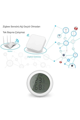 Yenilzd Zigbee Tuya Akıllı Yaşam Uygulaması Sıcaklık Nem Sensörü