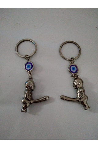 Bereket Tanrısı Gümüş Renk Komik Hediyelik Anahtarlık