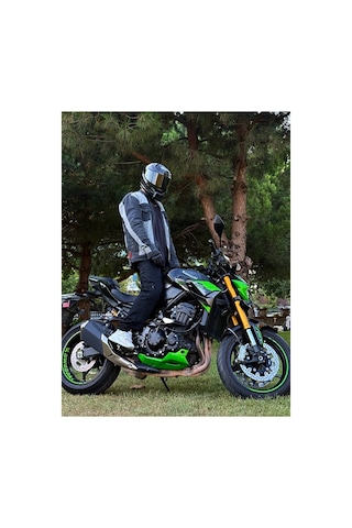 Tech90 Siyah Korumalı Motosiklet Pantolonu