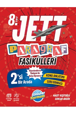 8.sınıf Jett Türkçe - Paragraf- Dil Bilgisi Fasikülleri - 1.dönem 5 Li Deneme