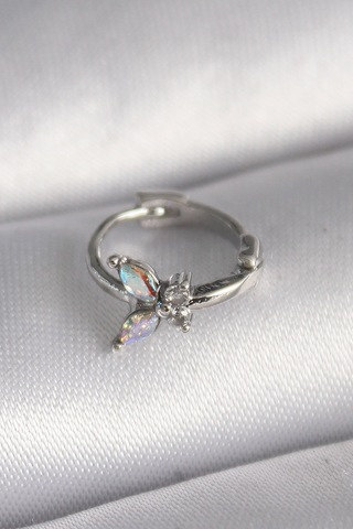 Gümüş Renk Zirkon Taşlı Kelebek Model Tragus Piercing - Ebj241123w29478 Diğer
