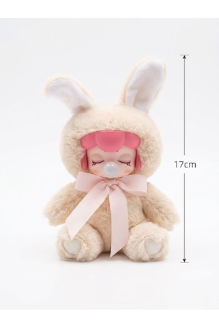 Nansi Peluş Figür Bebek - Çocuklar İçin Tavşan Kostümlü Emzikli 17 Cm Uyku Arkadaşı Oyuncak Bebek