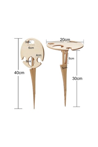 Ahşap Çim Katlanır Şarap Rafı Takılmış Şarap Rafı Açık Piknik Şarap Rafı Katlanır Masa, Boyut:20 Cm Diğer Çok Renkli