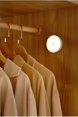 Pilli Sensörlü Led Gece Lambası Kablosuz Mıknatıslı Merdiven Dolap İçi Aydınlatma Lambası 00106 Sarı
