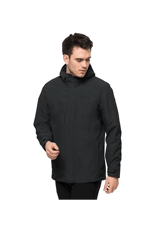 Jack Wolfskin Altenberg 3in1 Outdoor Erkek Mont 1115301-6000 Siyah Siyah
